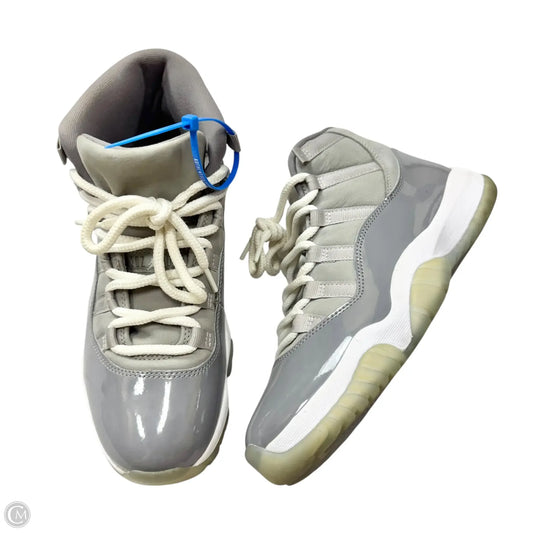 Shoes Luxury Designer By Jordan In Grey, Size: 9.5