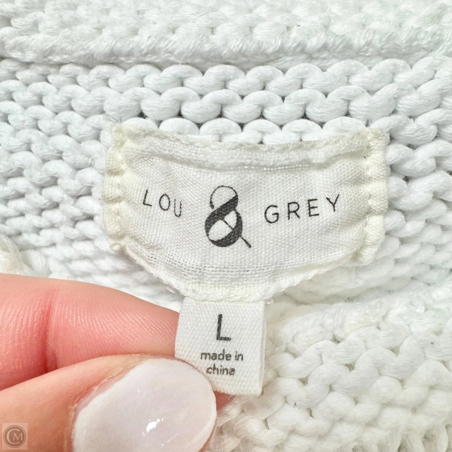 Sweater By Lou And Grey In White, Size: L