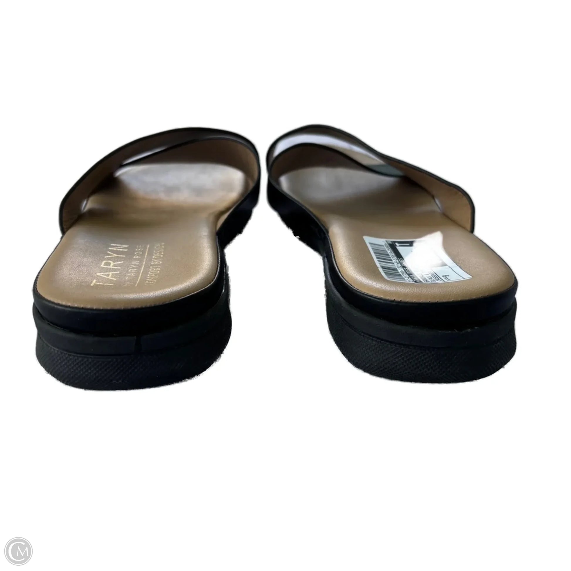 Sandals Flats By Taryn Rose Shoes In Black Tan, Size: