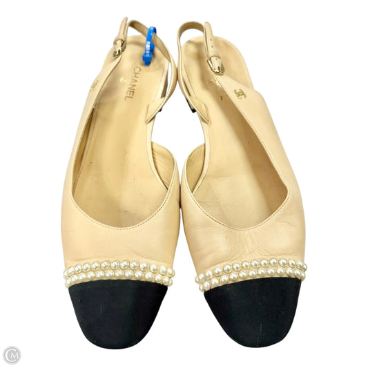Shoes Luxury Designer By Chanel In Black & Tan, Size: 10.5