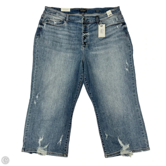 Jeans Wide Leg By Judy Blue In Blue Denim, Size: 24