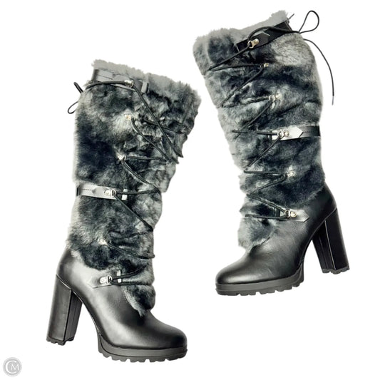 Boots Knee Heels By Shoedazzle In Black, Size: 9.5