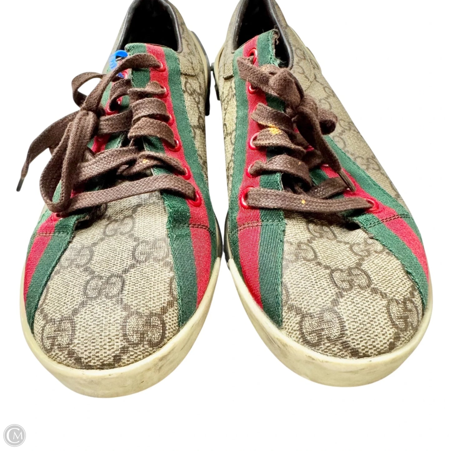 Shoes Luxury Designer By Gucci In Brown, Size: 7
