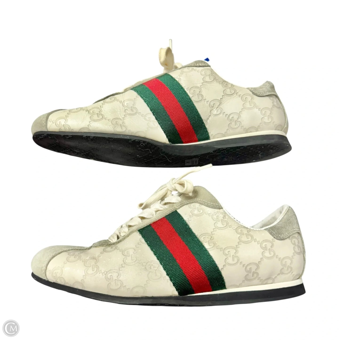 Shoes Luxury Designer By Gucci In White, Size: 6.5