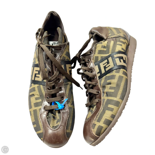 Shoes Luxury Designer By Fendi In Brown, Size: 6.5