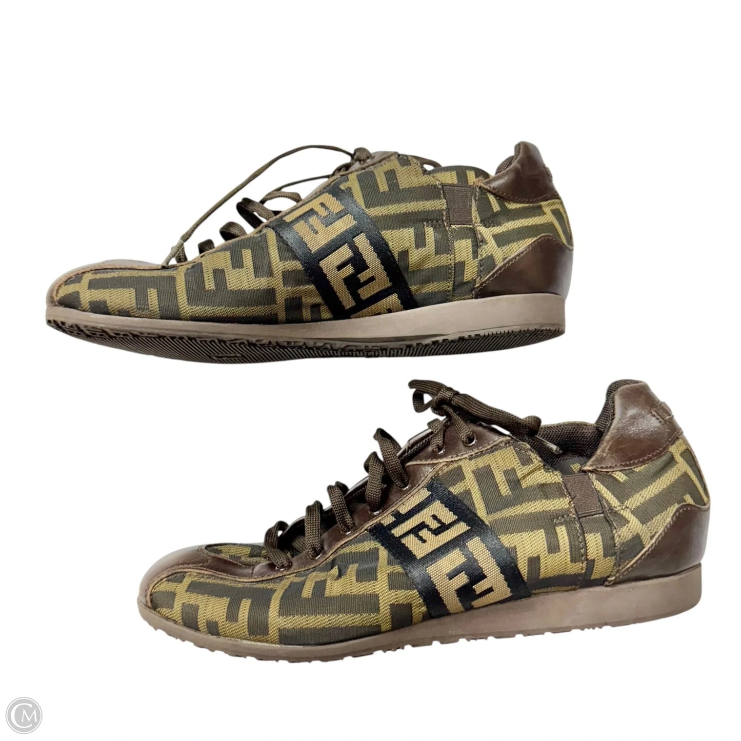 Shoes Luxury Designer By Fendi In Brown, Size: 6.5