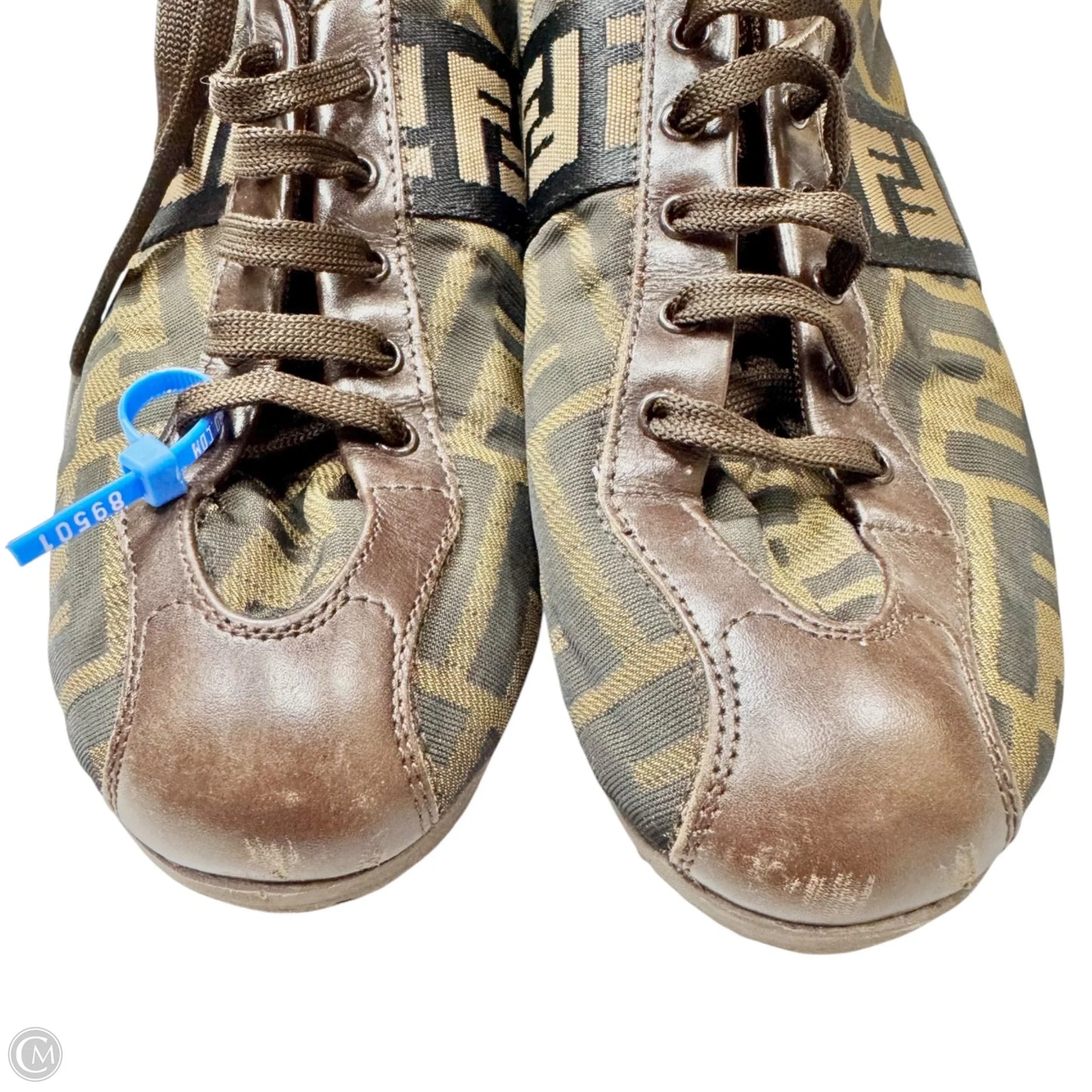 Shoes Luxury Designer By Fendi In Brown, Size: 6.5