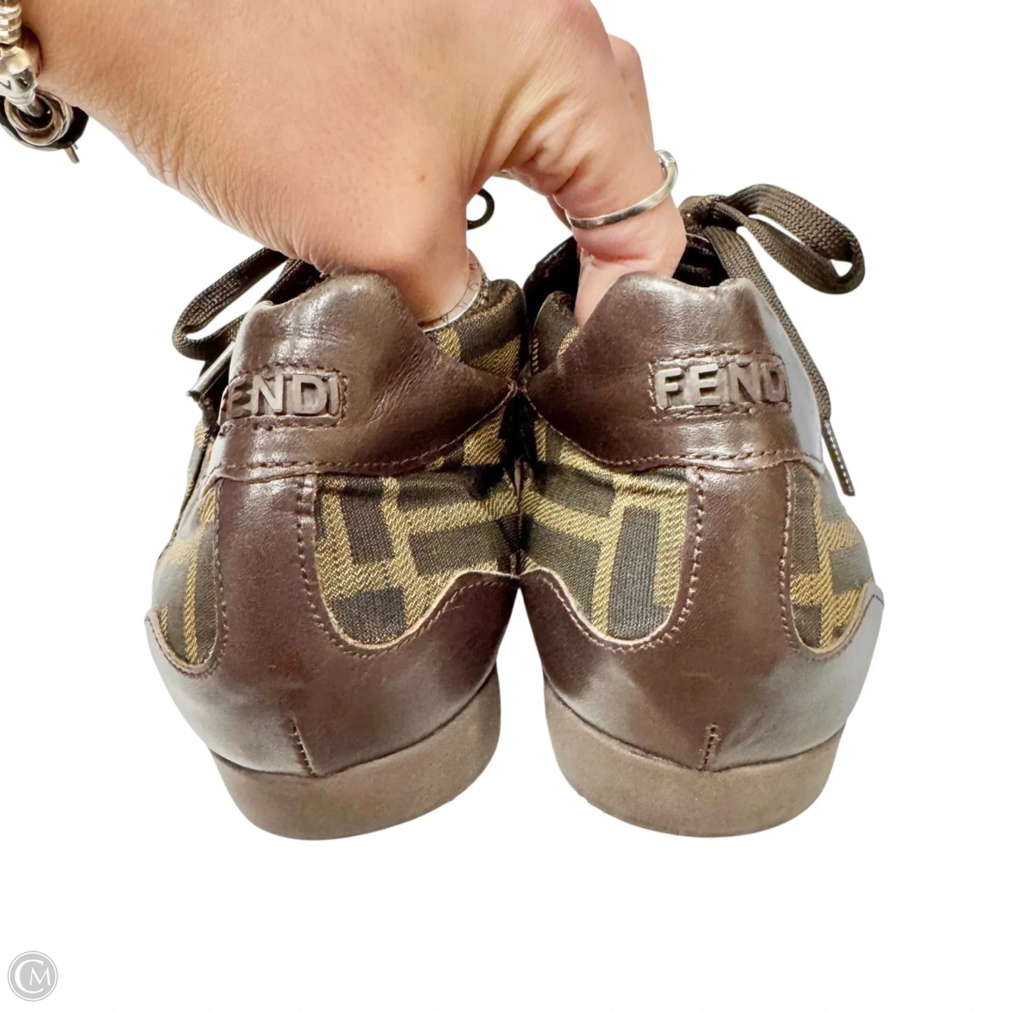 Shoes Luxury Designer By Fendi In Brown, Size: 6.5