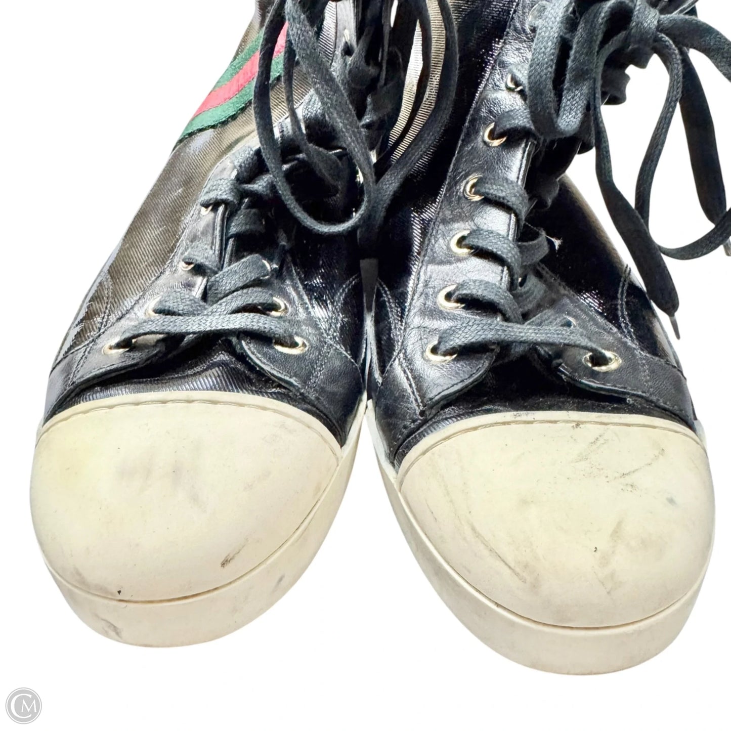 Shoes Luxury Designer By Gucci In Black, Size: 7