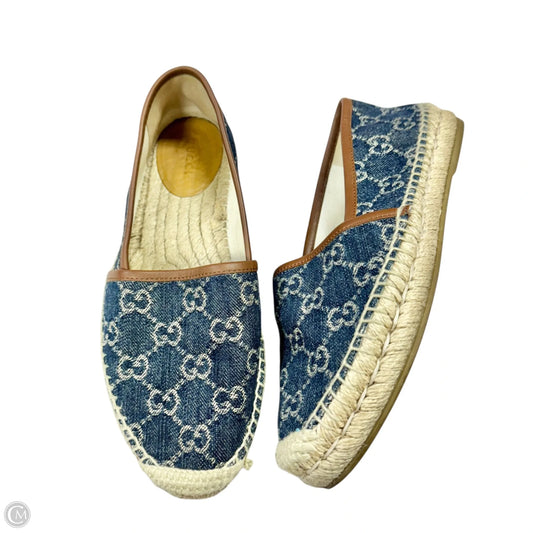 Shoes Luxury Designer By Gucci In Blue, Size: 7