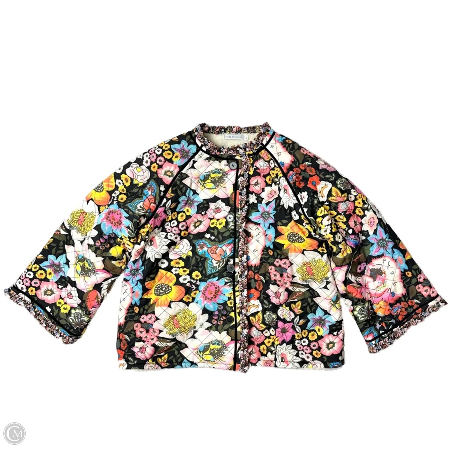 Jacket Puffer & Quilted By Miss Sparkling In Yellow, Size: Xl