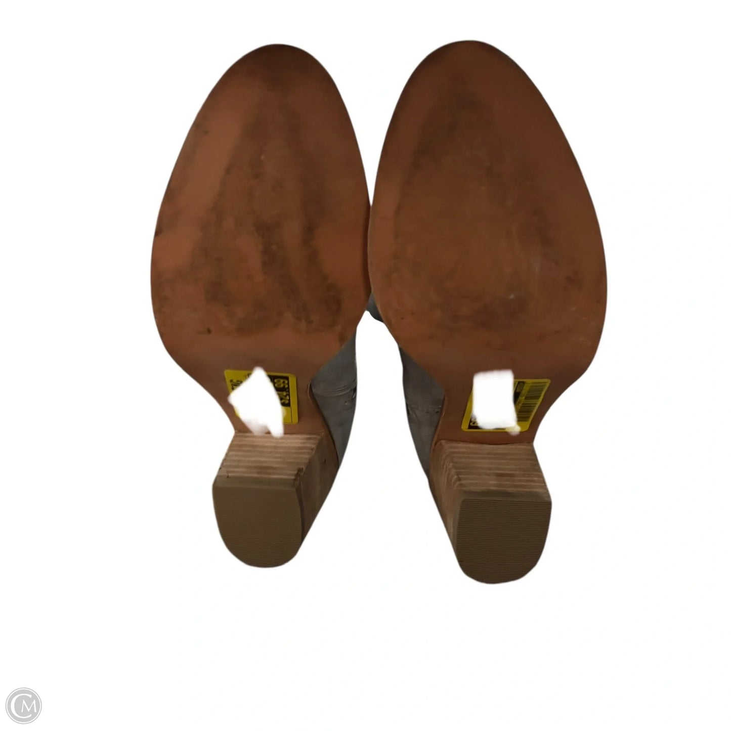 Boots Knee Heels By Diba In Grey, Size: 7.5