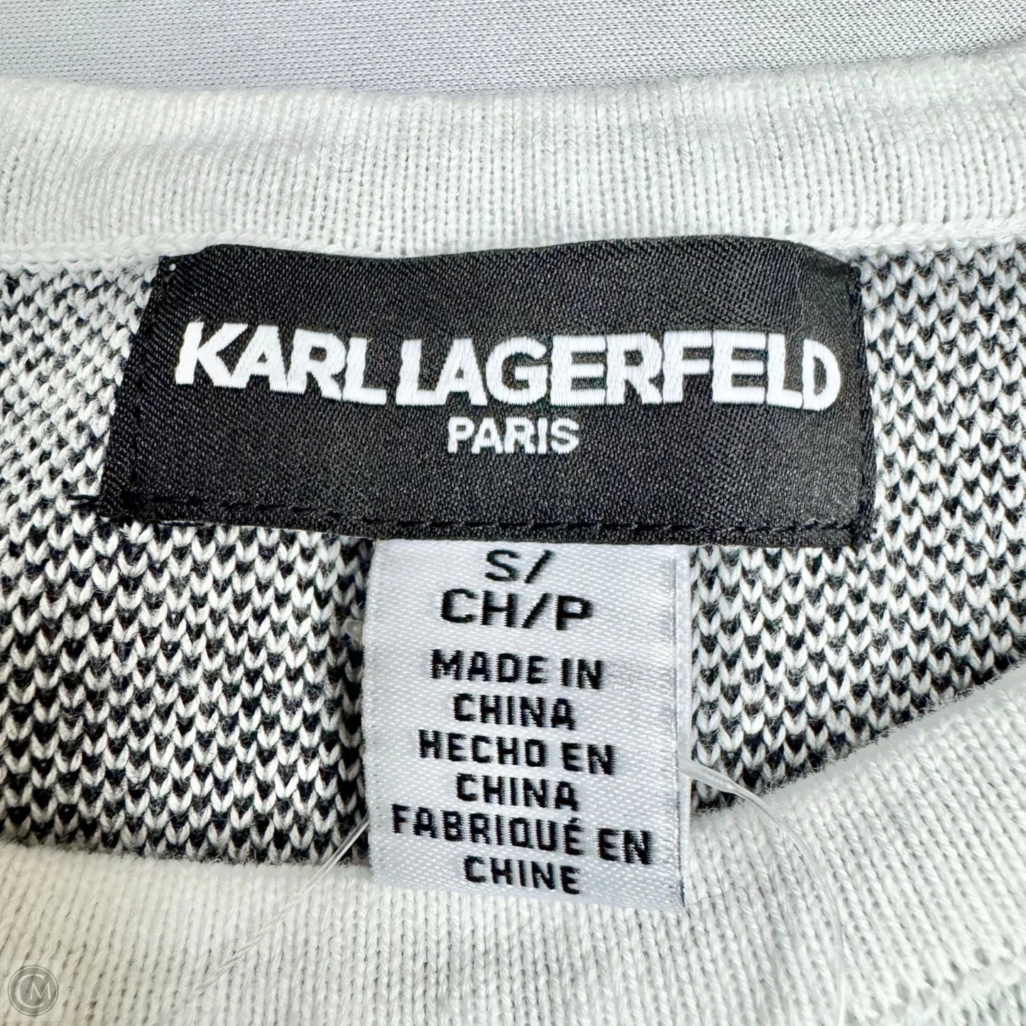 Sweater Designer By Karl Lagerfeld In White, Size: S