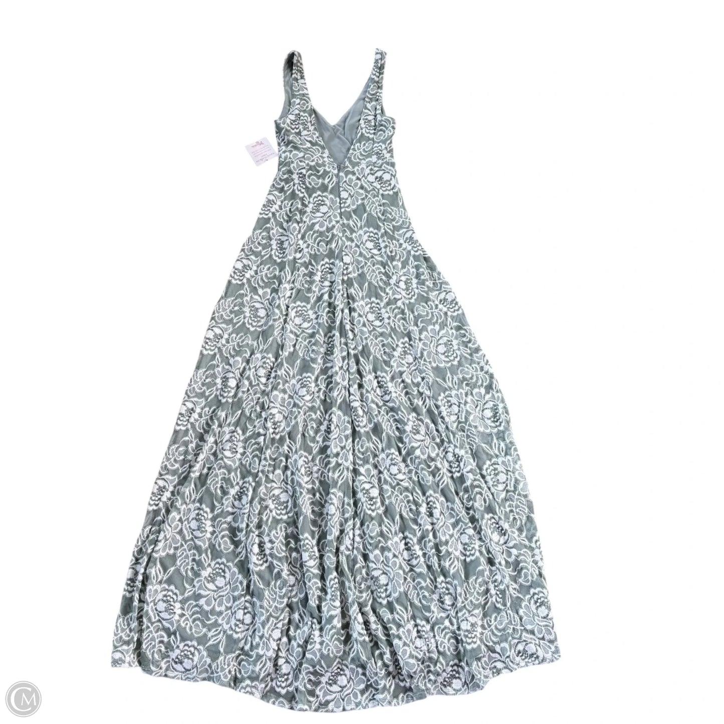 Dress Party Long By Mumu In Green & White, Size: S
