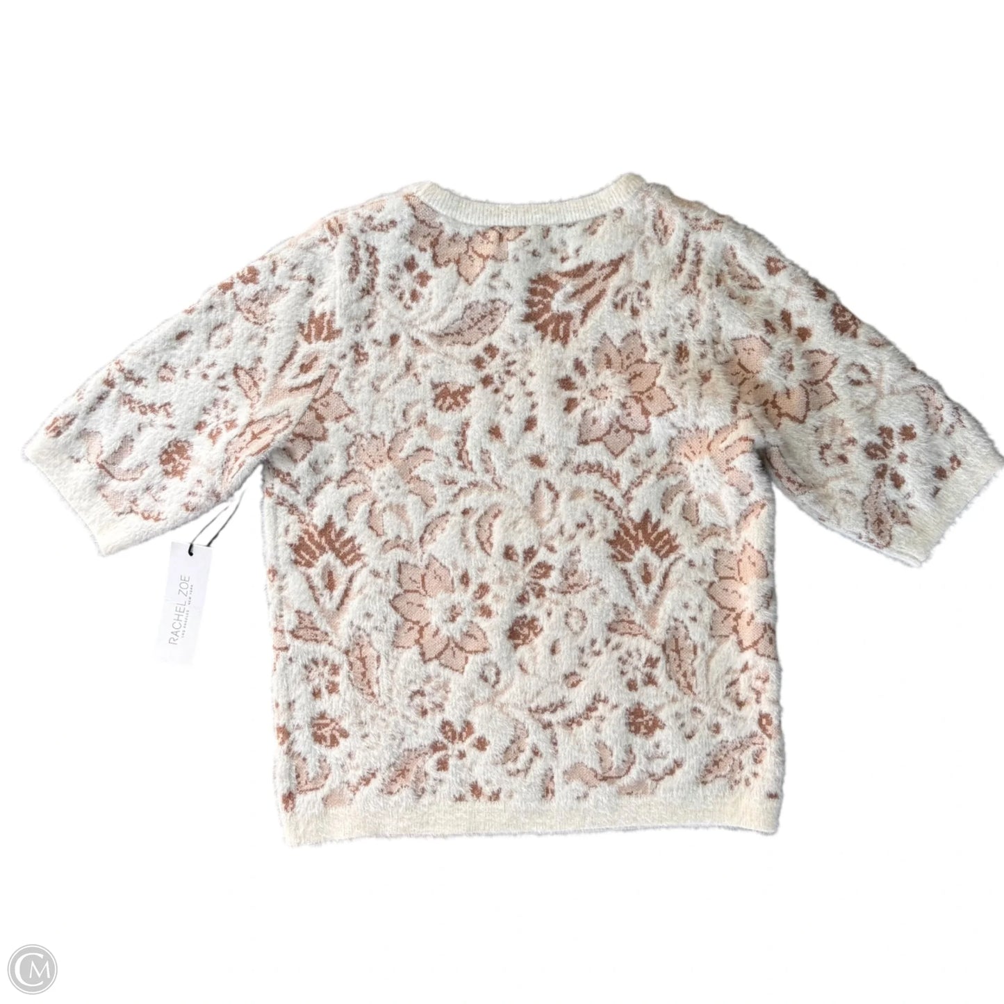 Top Short Sleeve By Rachel Zoe In Brown & White, Size: S