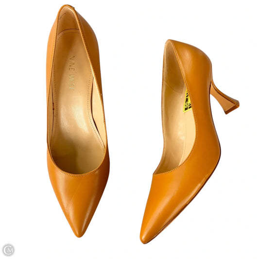 Shoes Heels Kitten By Nine West In Brown, Size: 8