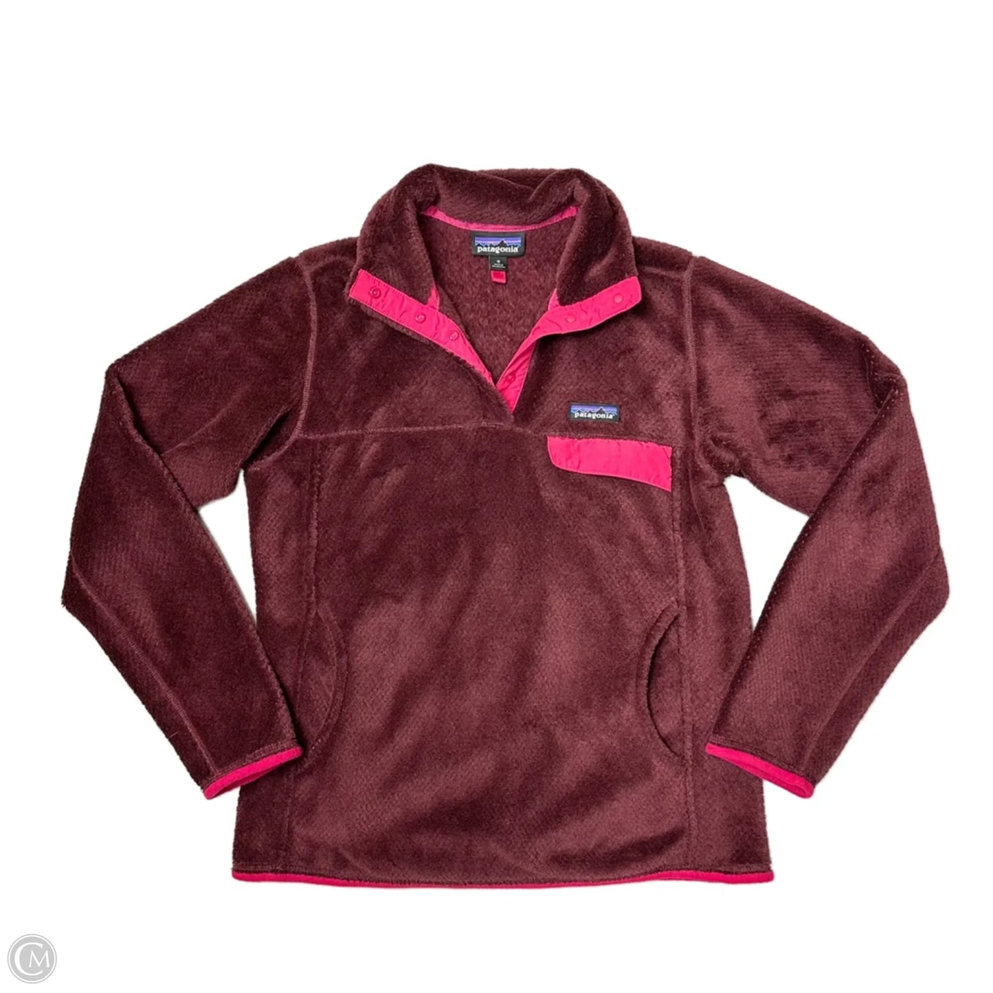 Sweatshirt Collar By Patagonia In Maroon, Size: M