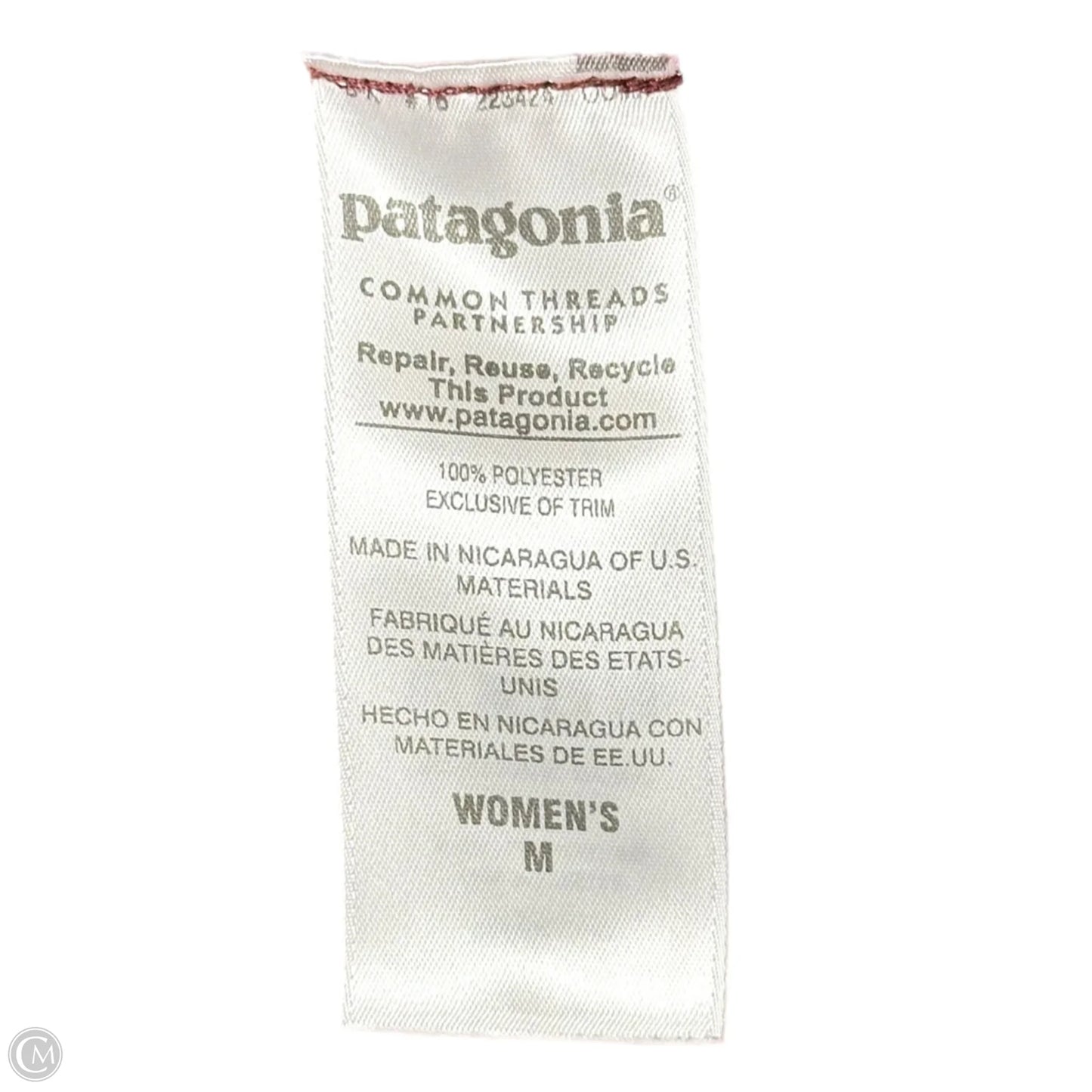 Sweatshirt Collar By Patagonia In Maroon, Size: M