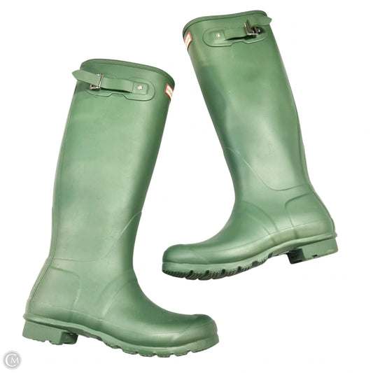 Boots Rain By Hunter In Green, Size: 8