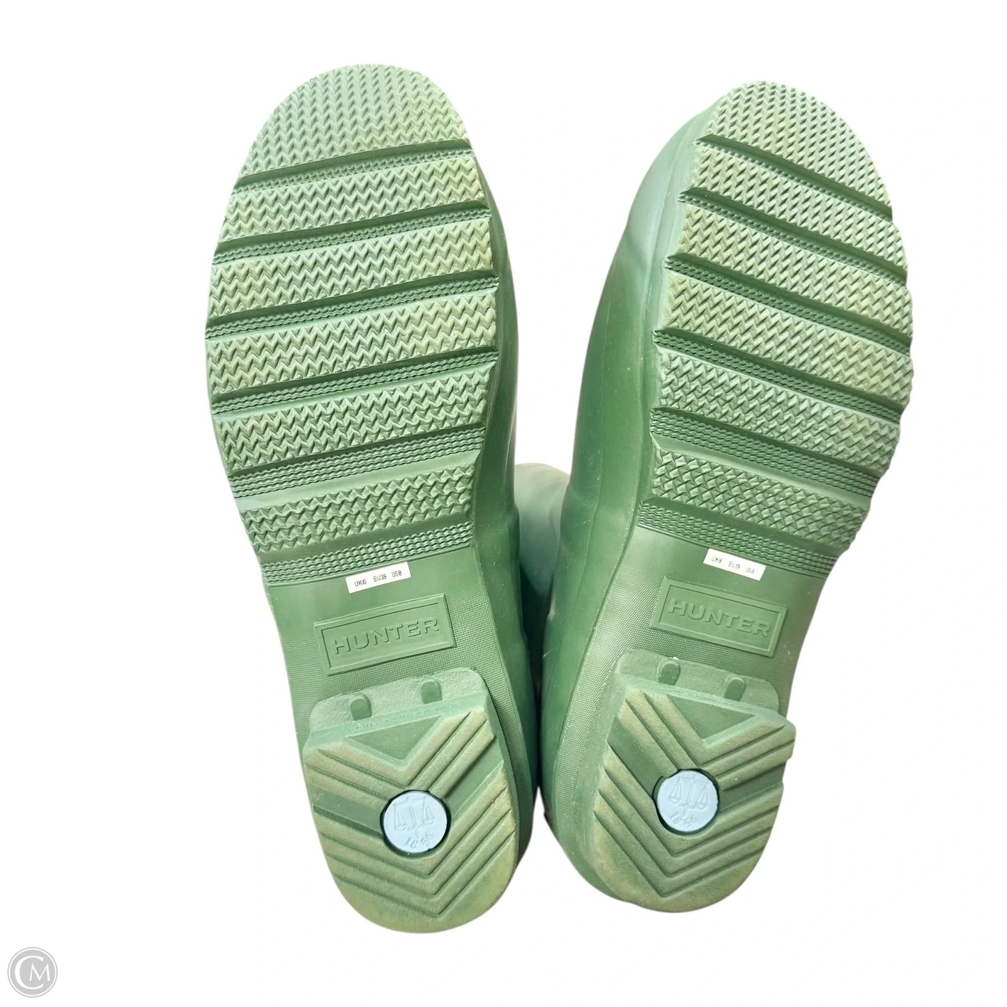Boots Rain By Hunter In Green, Size: 8