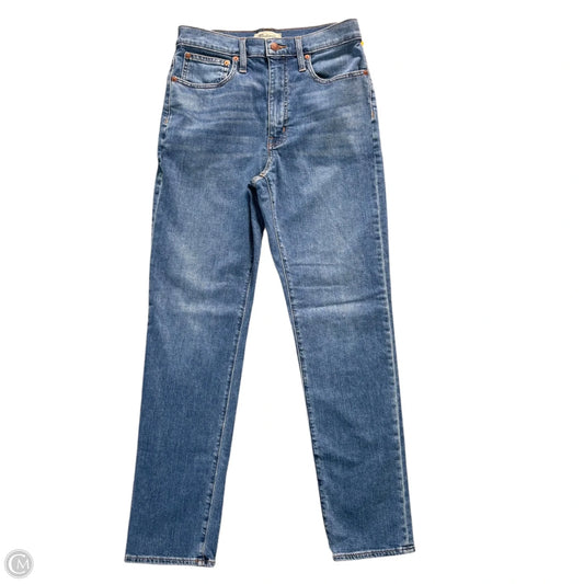 Jeans Straight By Madewell In Blue Denim, Size: 4