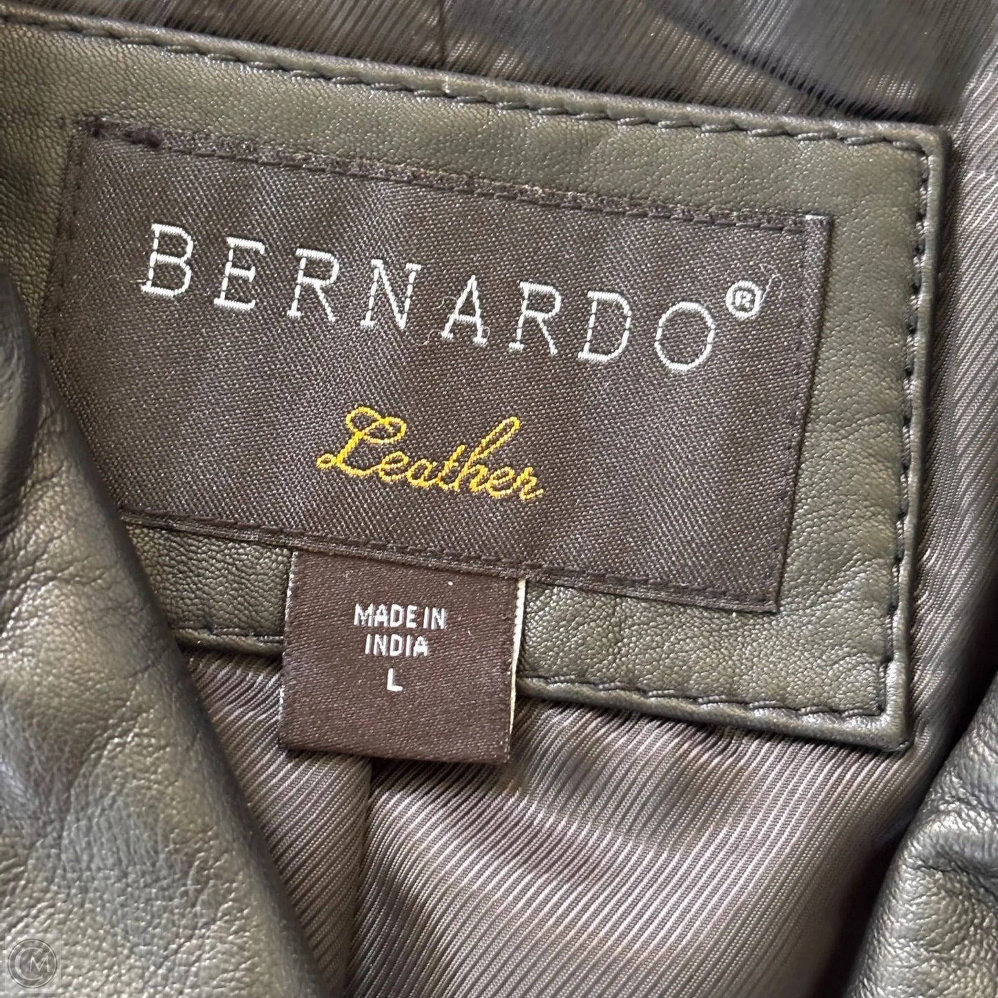 Jacket Moto Leather By Bernardo In Black, Size: L