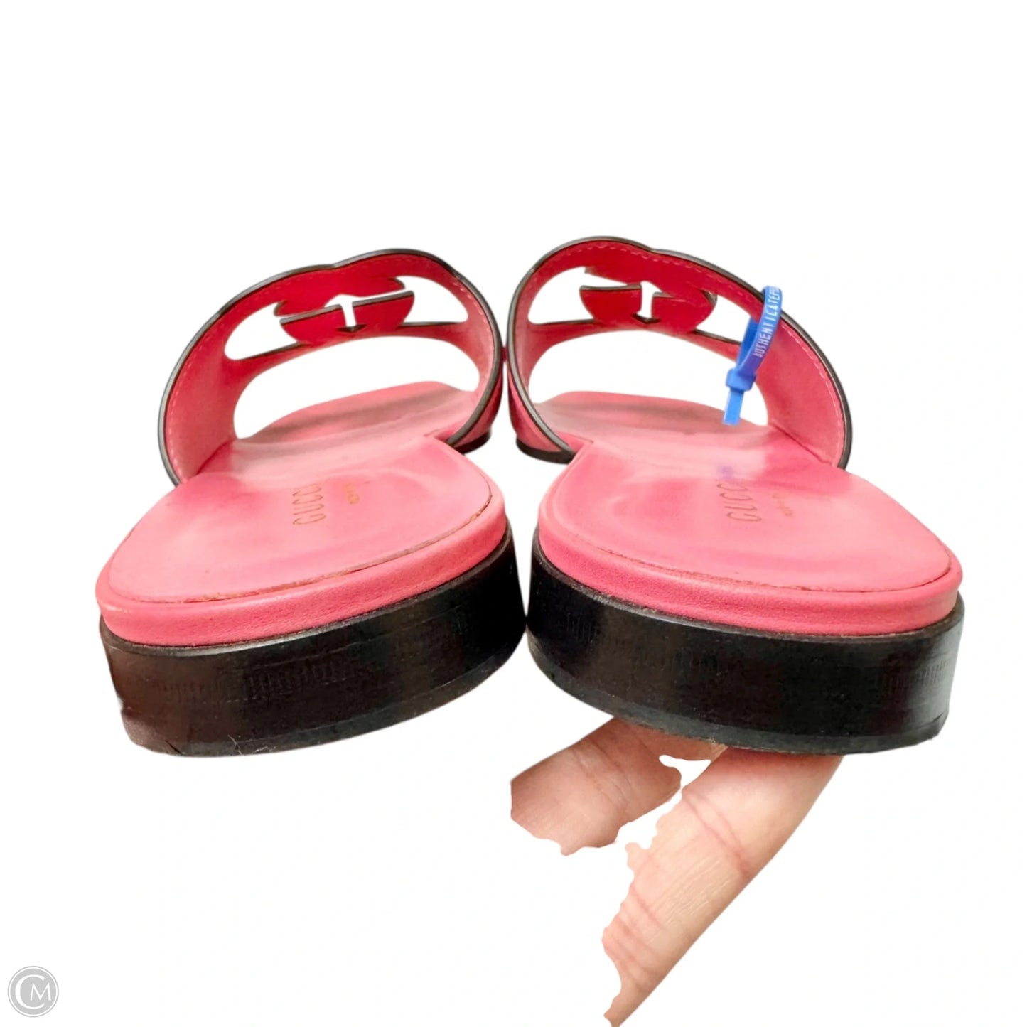 Sandals Luxury Designer By Gucci In Pink, Size: 9.5