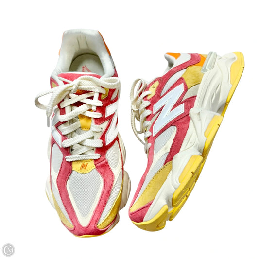 Shoes Sneakers By New Balance In Pink & Yellow, Size: 9.5