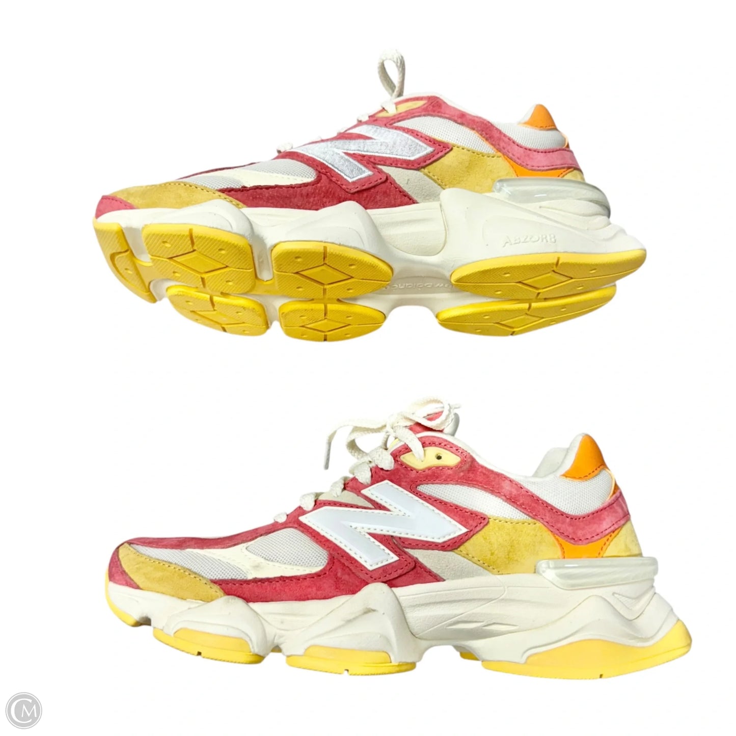 Shoes Sneakers By New Balance In Pink & Yellow, Size: 9.5