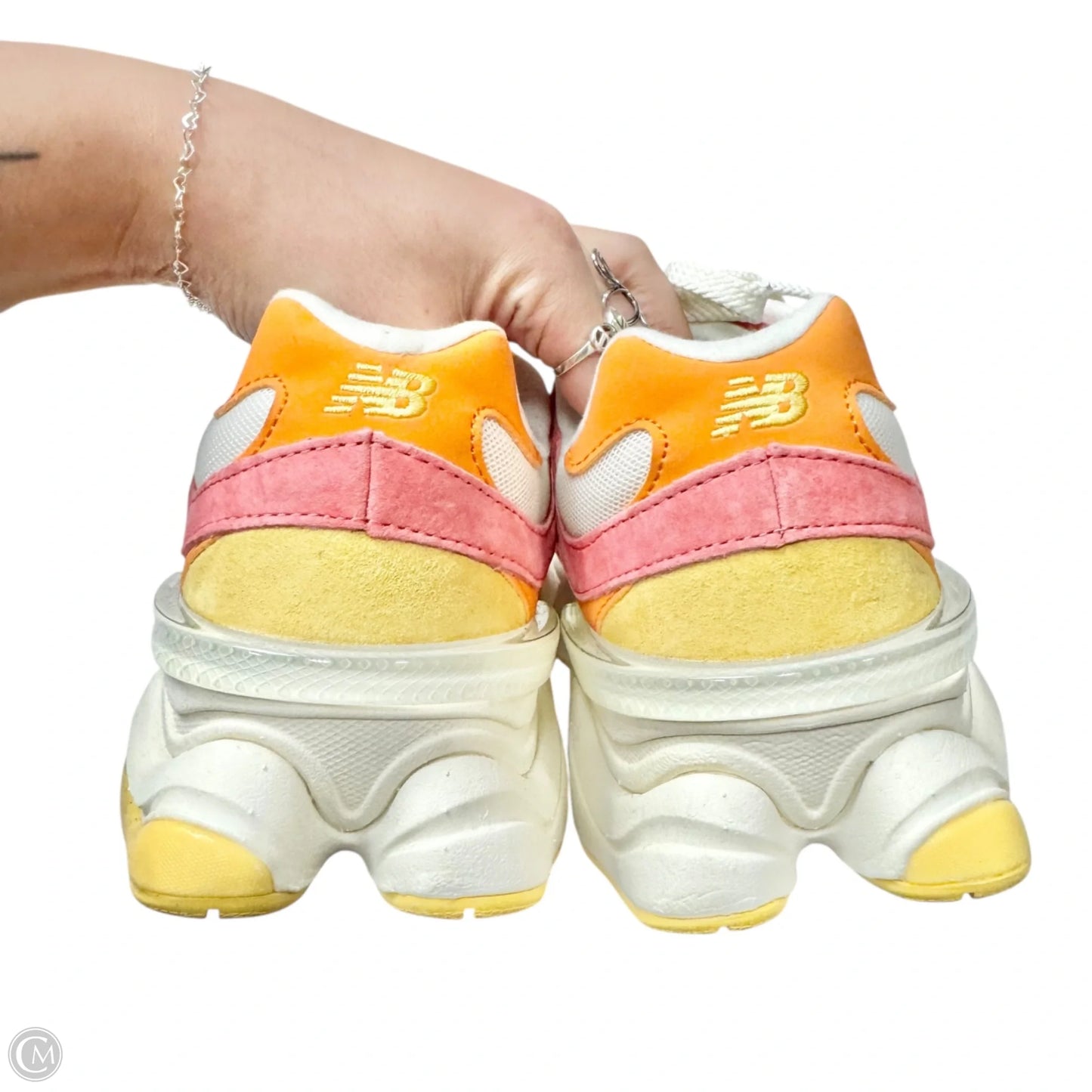 Shoes Sneakers By New Balance In Pink & Yellow, Size: 9.5