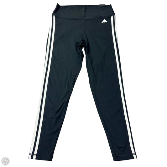Athletic Leggings By Adidas In Black & White, Size: L