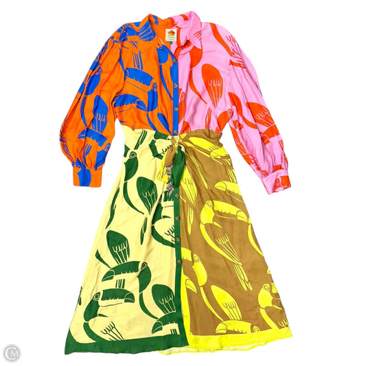 Dress Casual Midi By Farm Rio In Multi-colored, Size: L