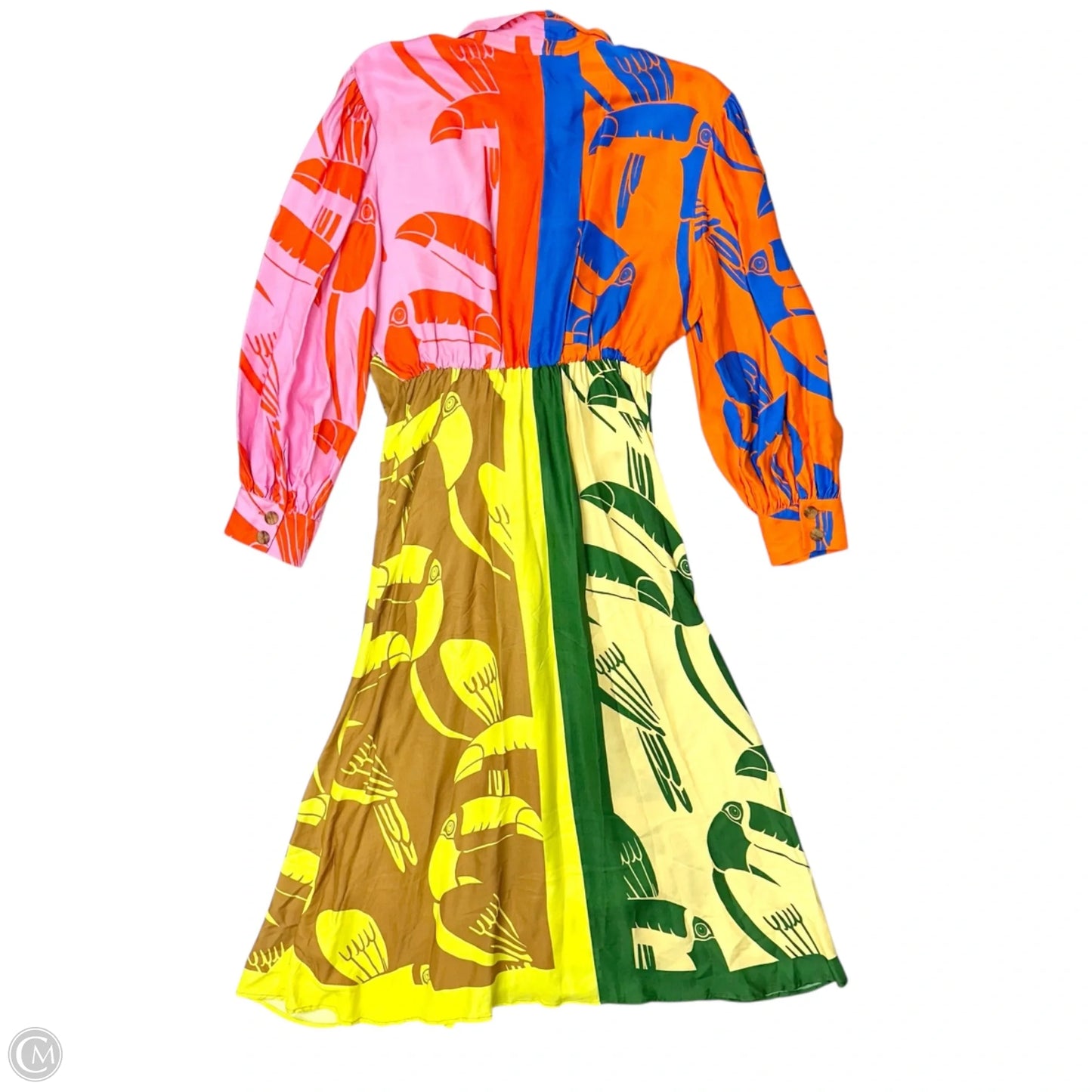 Dress Casual Midi By Farm Rio In Multi-colored, Size: L