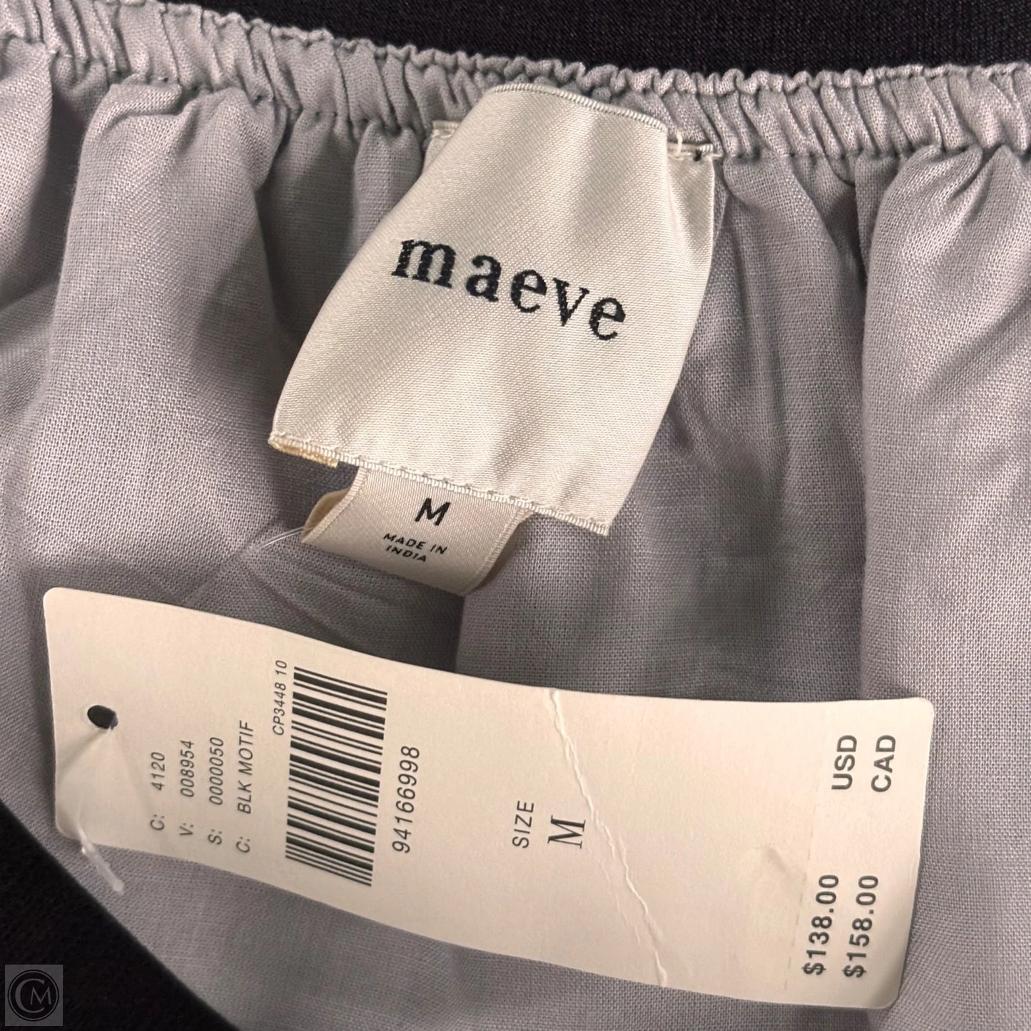 Skirt Midi By Maeve In Black & White, Size: M