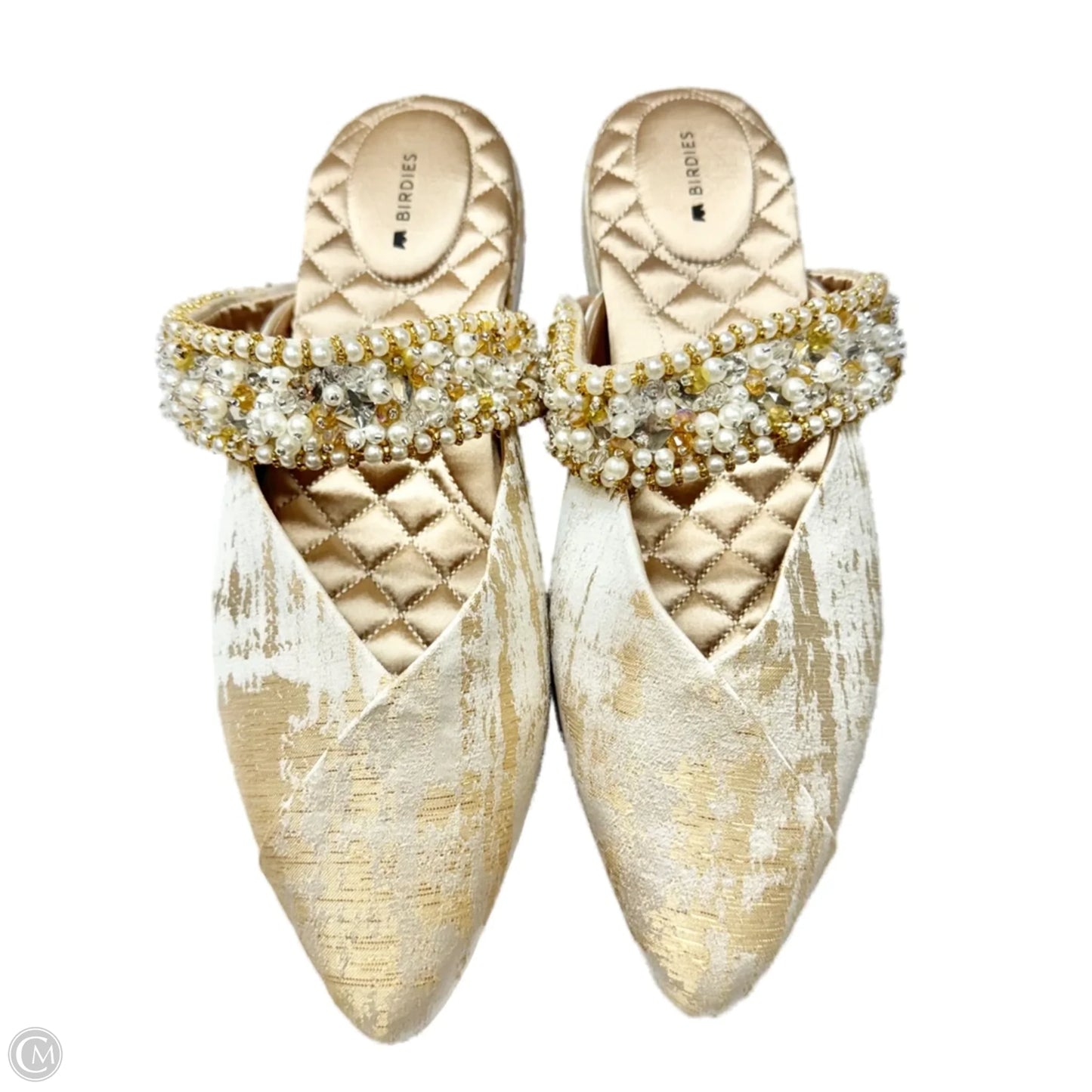 Shoes Flats By Birdies In Gold, Size: 8.5