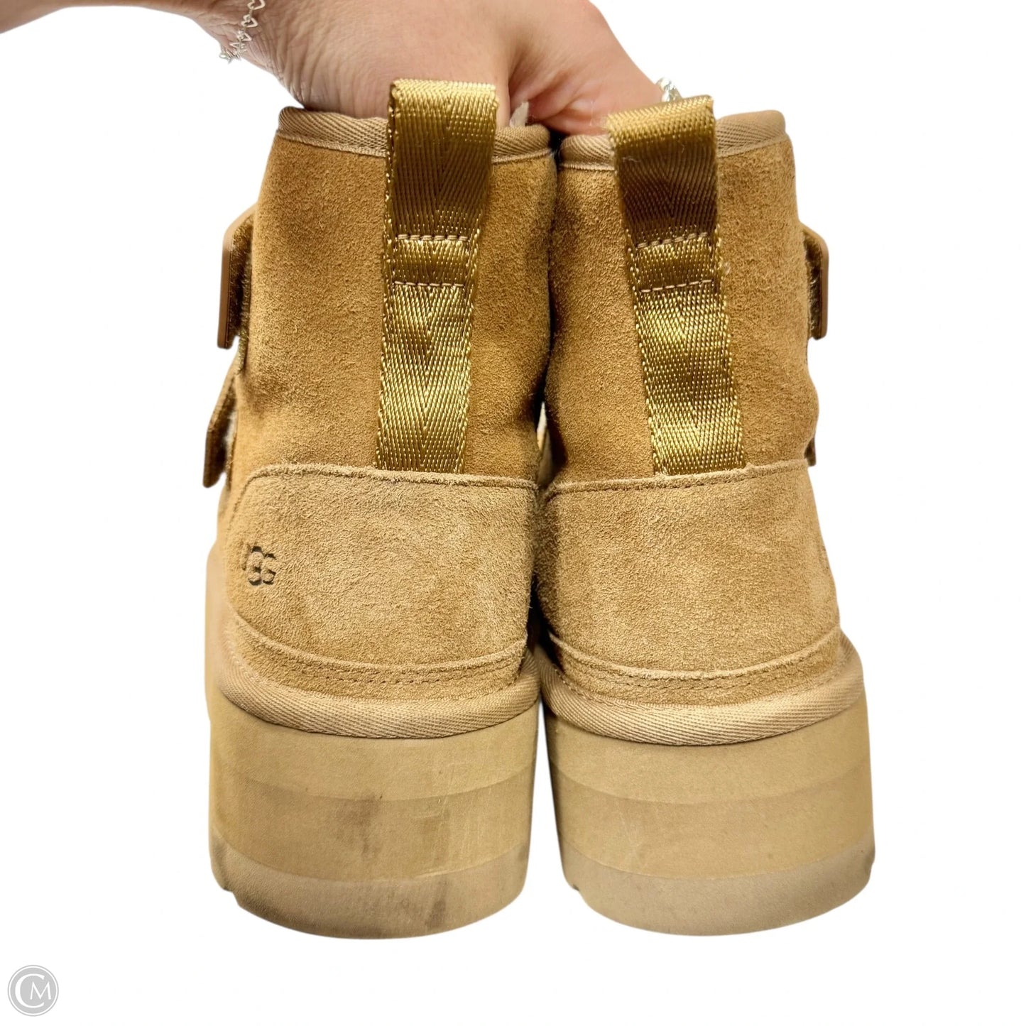 Boots Designer By Ugg In Brown, Size: 8