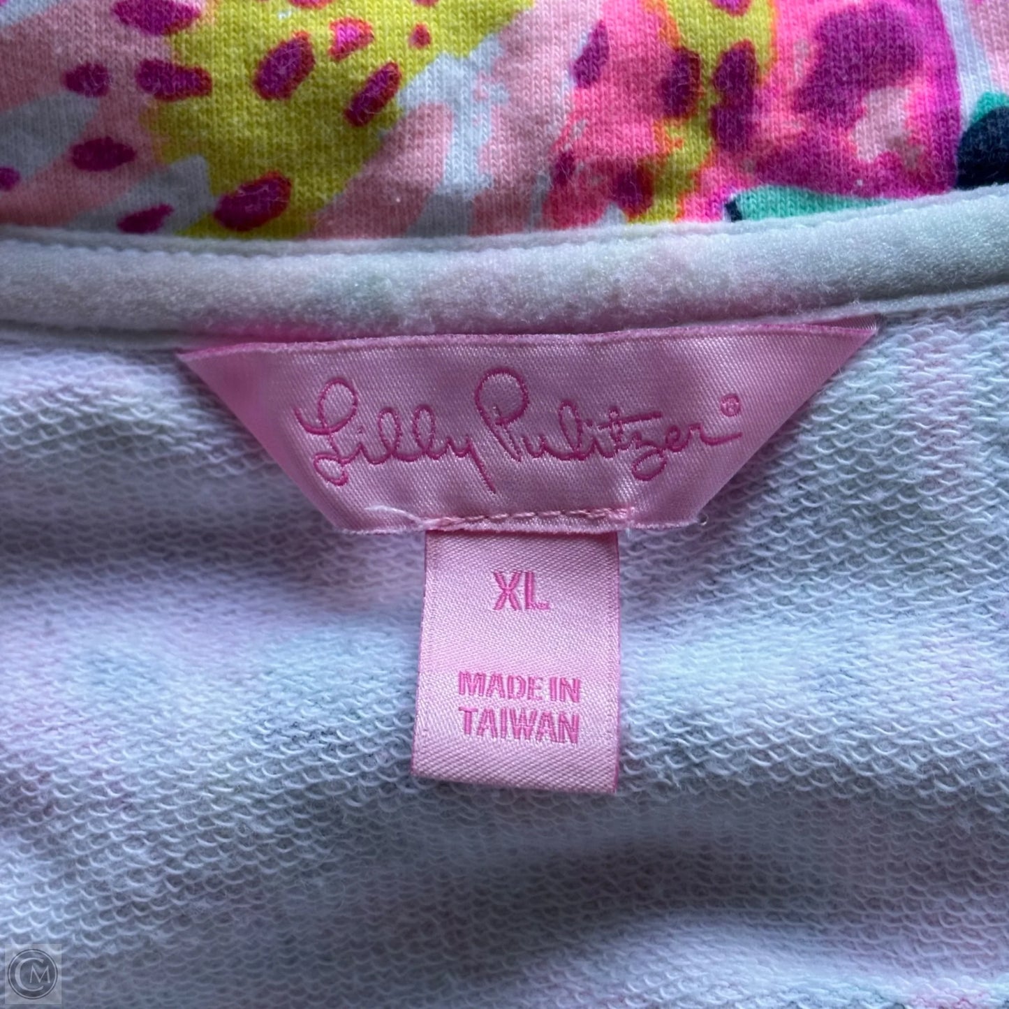 Sweatshirt Designer By Lilly Pulitzer In Green & Pink, Size: Xl