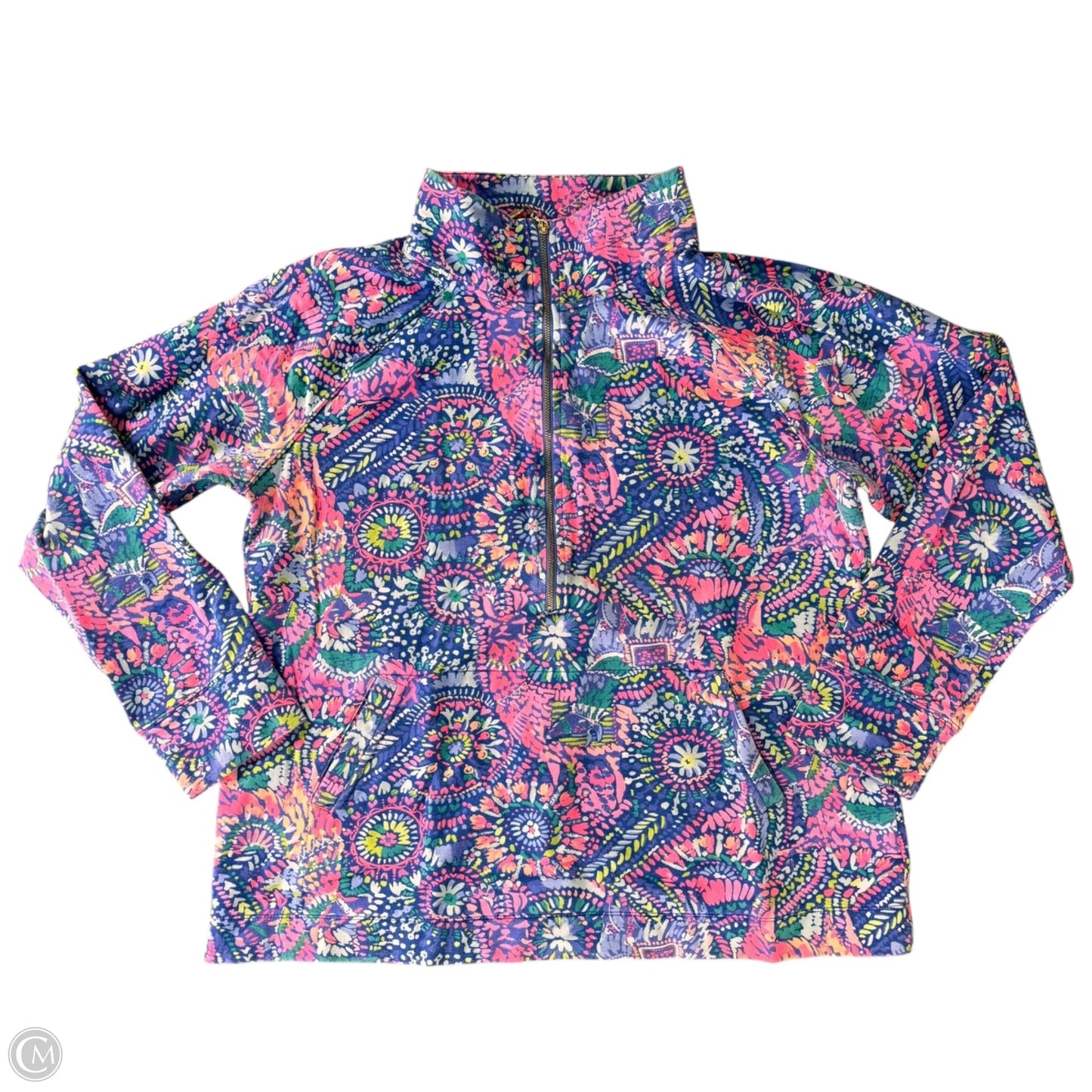 Sweatshirt Designer By Lilly Pulitzer In Blue & Pink, Size: Xl