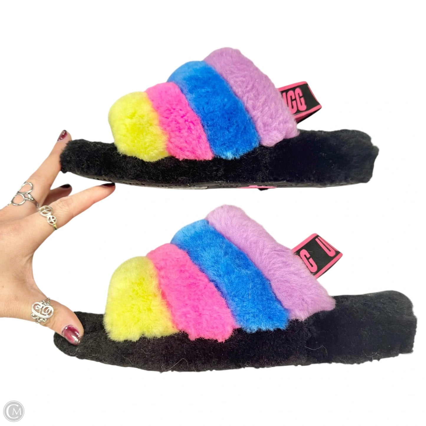 Slippers Designer By Ugg In Multi-colored, Size: 9