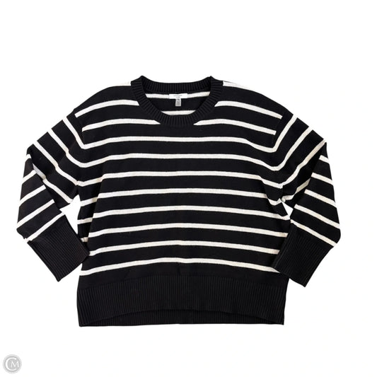 Sweater By Cable And Gauge In Black & Cream, Size: 1x