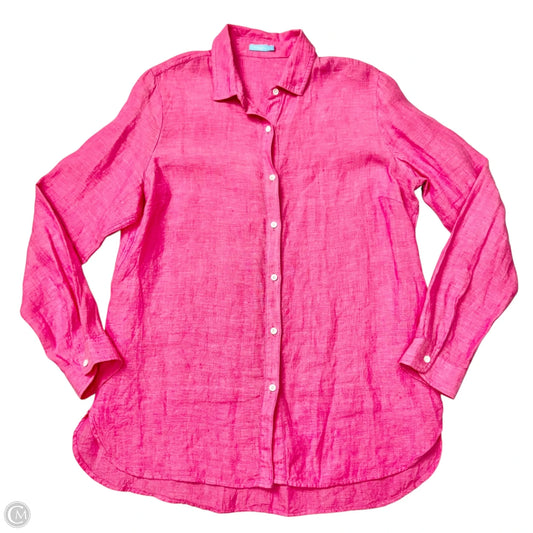 Top Long Sleeve By J Mclaughlin In Pink, Size: M