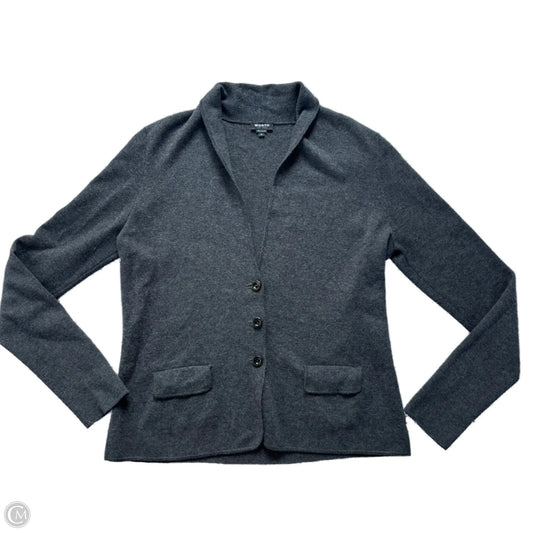 Sweater Cardigan By Worth Ny In Grey, Size: M