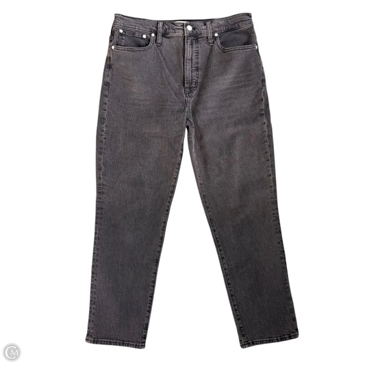 Jeans Straight By Madewell In Black Denim, Size: 10