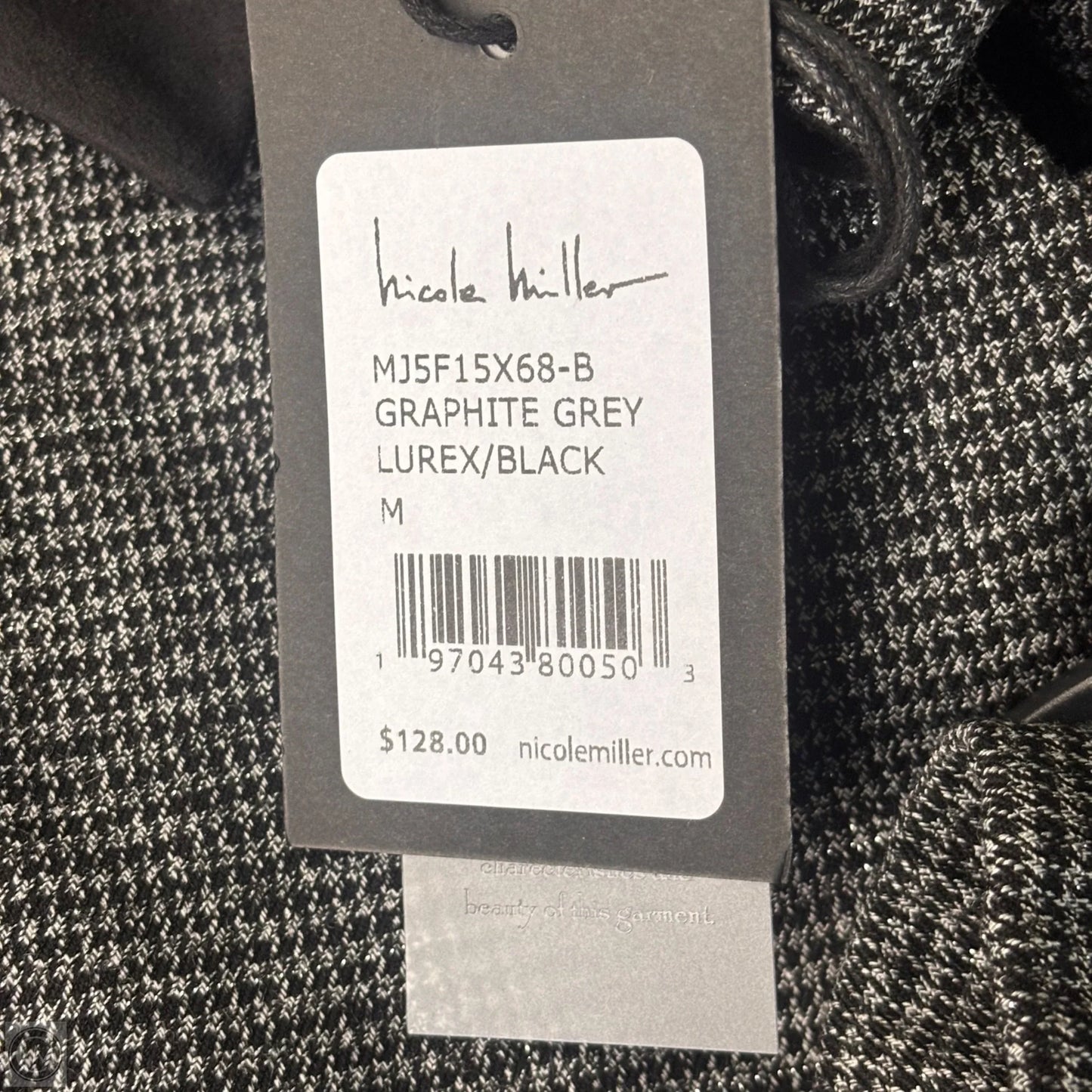 Jacket Other By Nicole Miller In Black & Grey, Size: M