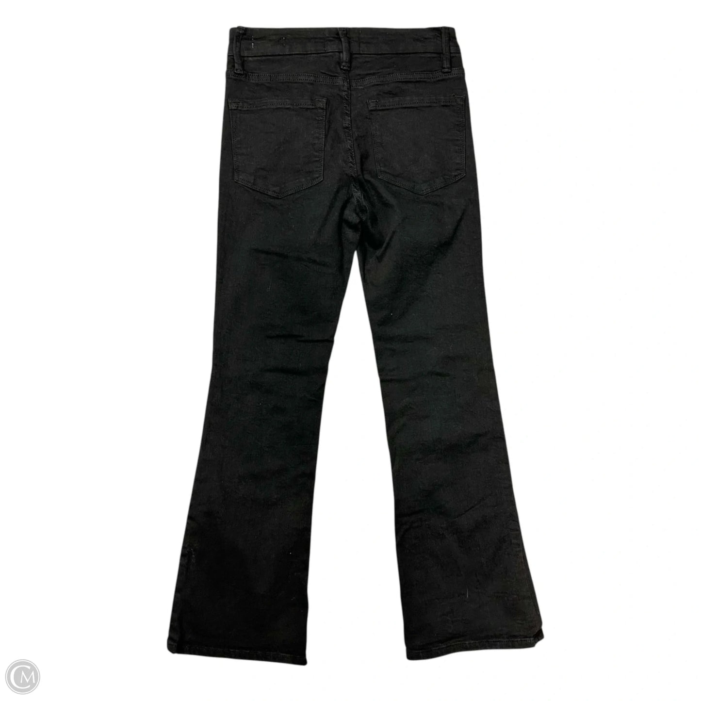 Jeans Boot Cut By Frame In Black Denim, Size: 0