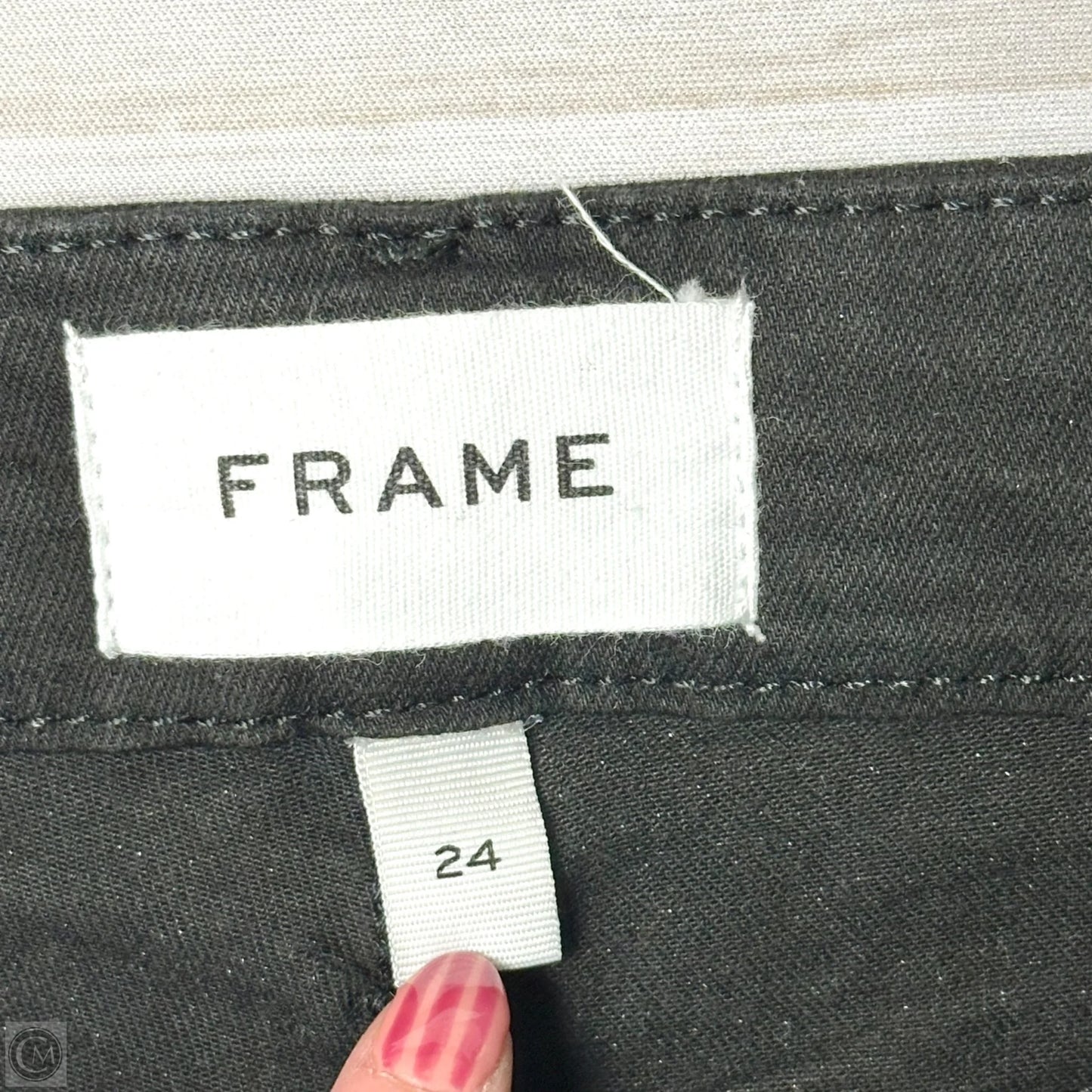 Jeans Boot Cut By Frame In Black Denim, Size: 0