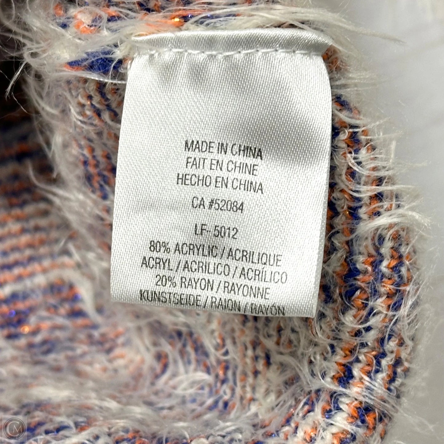 Sweater By La Fee Verte In Blue & Orange, Size: M