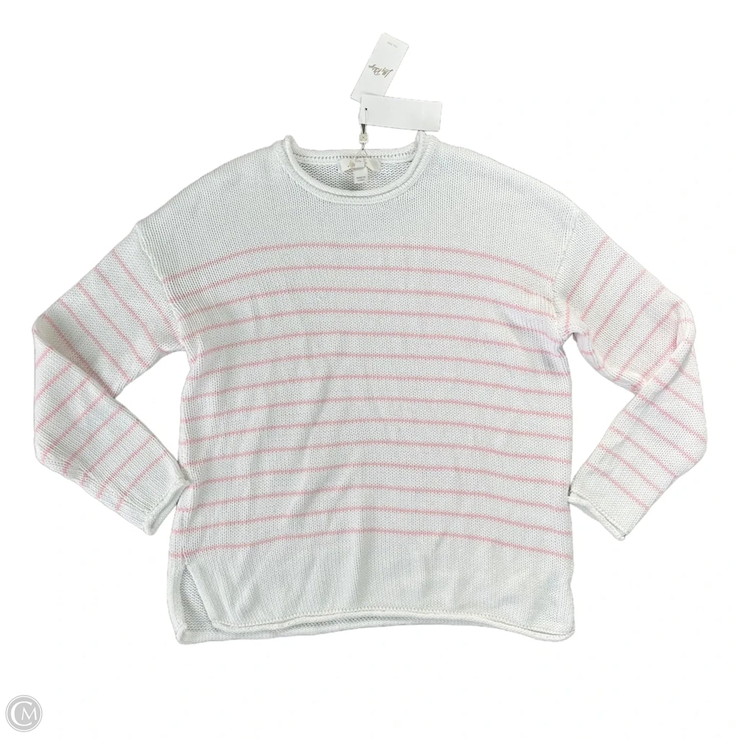 Sweater Designer By Lilly Pulitzer In Pink & White, Size: L