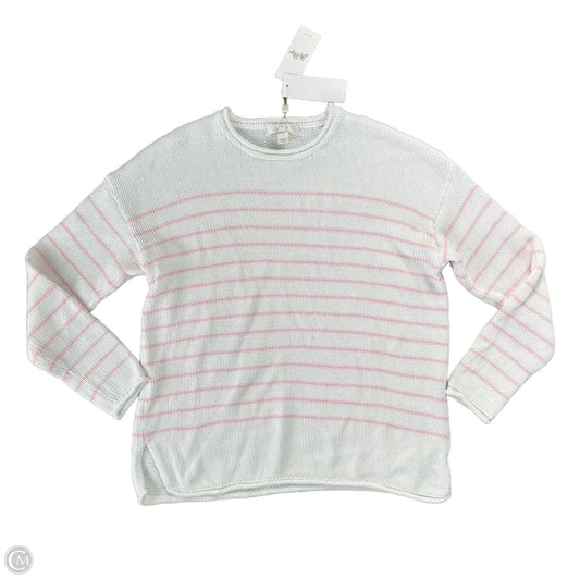 Sweater Designer By Lilly Pulitzer In Pink & White, Size: L