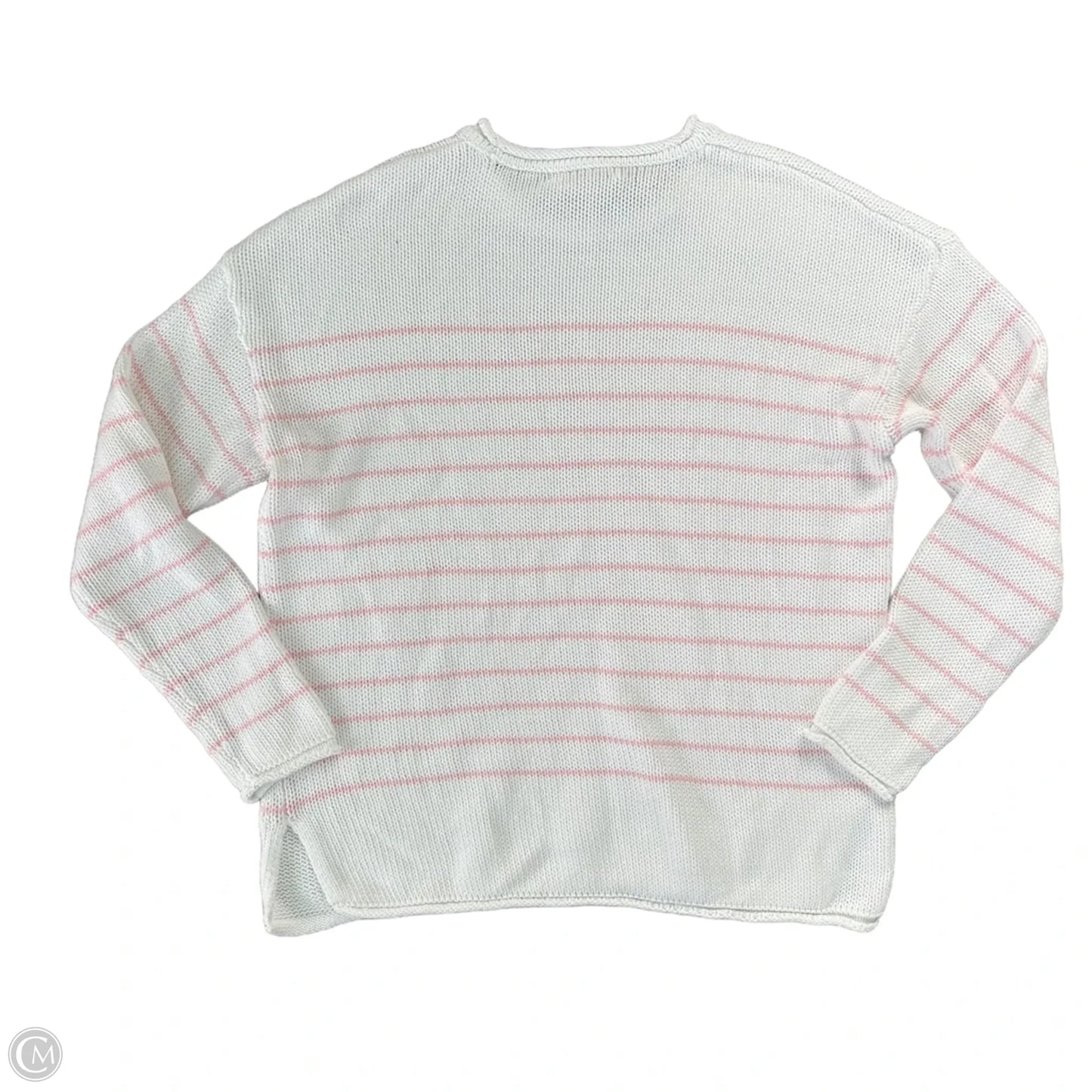 Sweater Designer By Lilly Pulitzer In Pink & White, Size: L